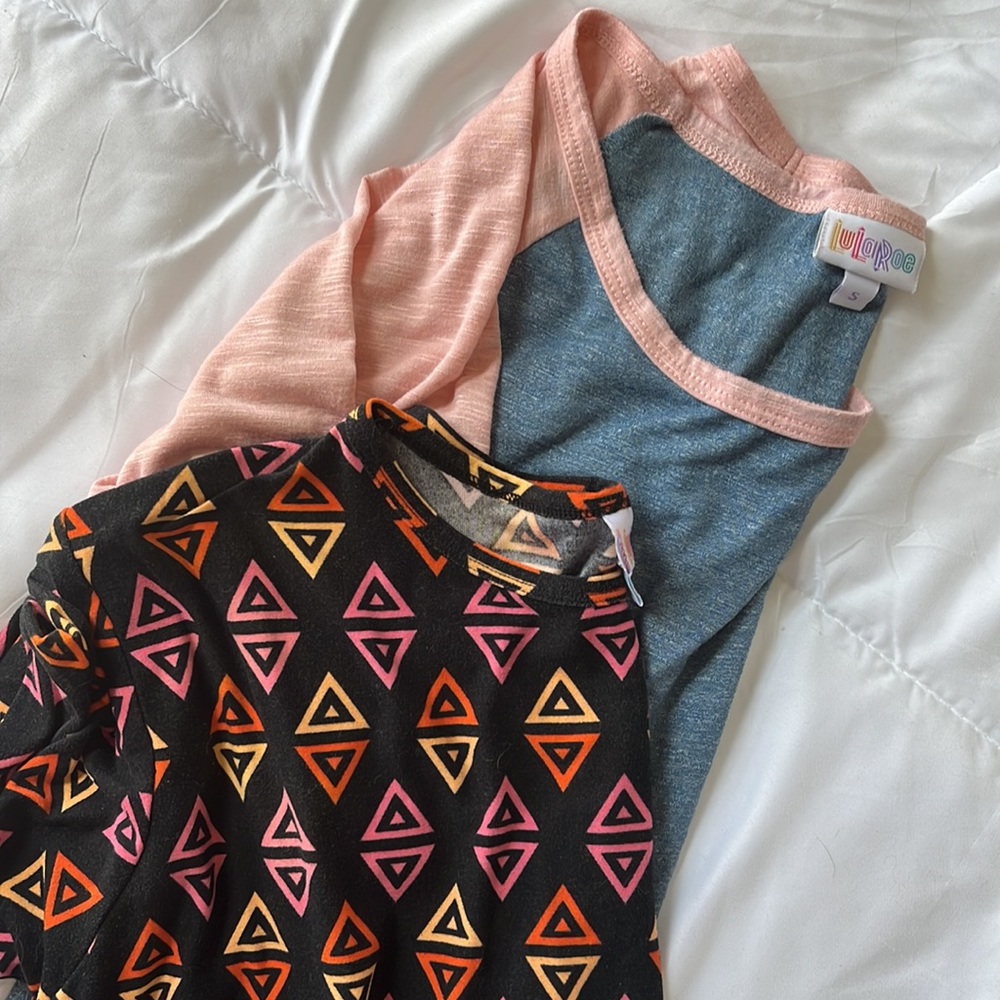 Bundle of girls Lularoe dress and tunic